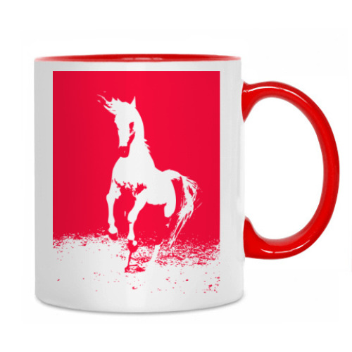 Кружка с принтом Лошадь