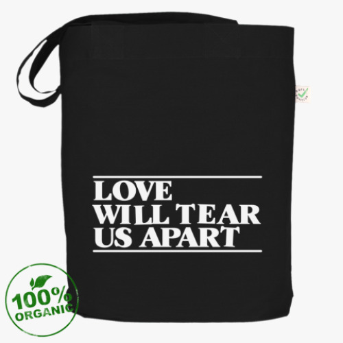 Сумка шоппер с принтом love will tear us apart