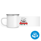 Кружка металлическая белая (круговая запечатка)