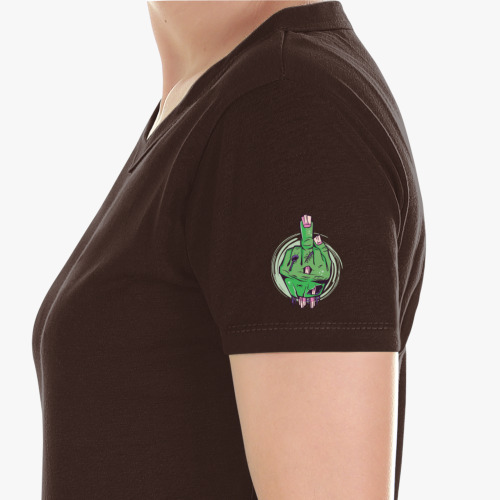 Женская футболка с принтом Средний палец мертвеца