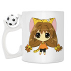 Кружка с футбольным мячиком