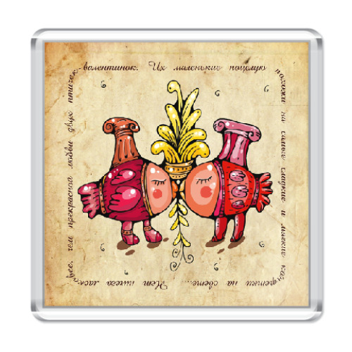 Магнит Птички-валентинки. Любовь