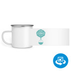 Кружка металлическая белая (круговая запечатка)