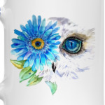 Сова с цветком