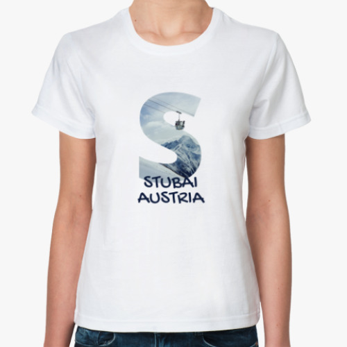Классическая футболка Горы, Штубай, Австрия