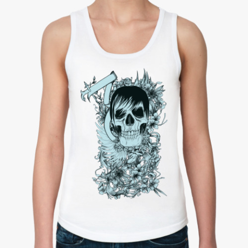 Женская майка с принтом Череп