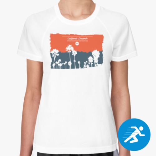 Женская спортивная футболка Город в Калифрнии (USA)