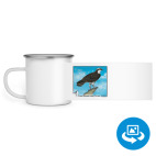 Кружка металлическая белая (круговая запечатка)