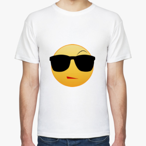 Футболка с принтом Крутой смайл