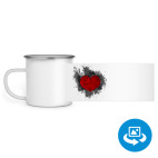 Кружка металлическая белая (круговая запечатка)