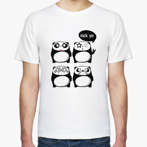 Футболка с принтом  Kiss Pand-Band