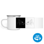 Кружка металлическая белая (круговая запечатка)