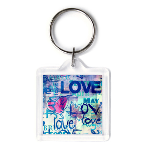 Брелок с принтом LOVE
