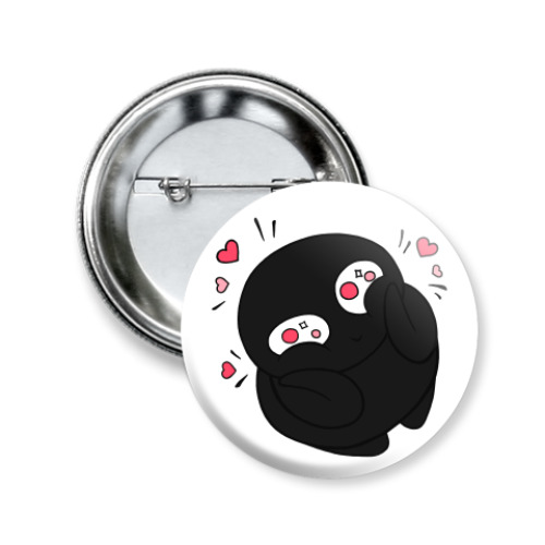 Значок 50мм с принтом Тень в восторге