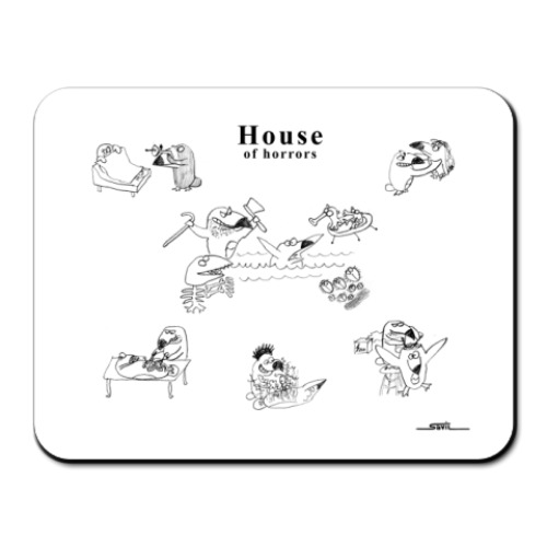 Коврик для мыши с принтом Хаус