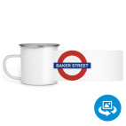 Кружка металлическая белая (круговая запечатка)