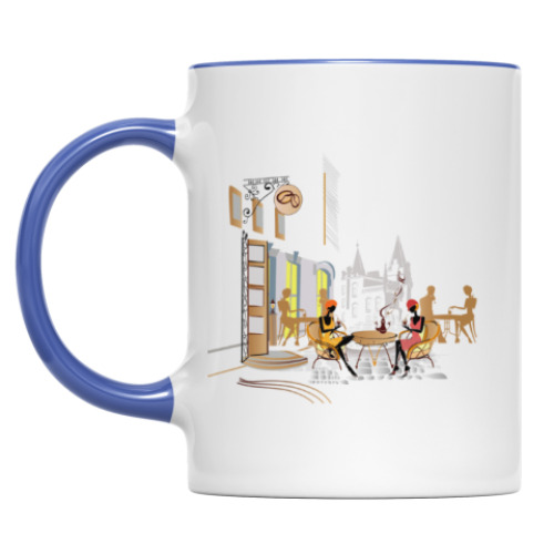 Кружка с принтом Cafe