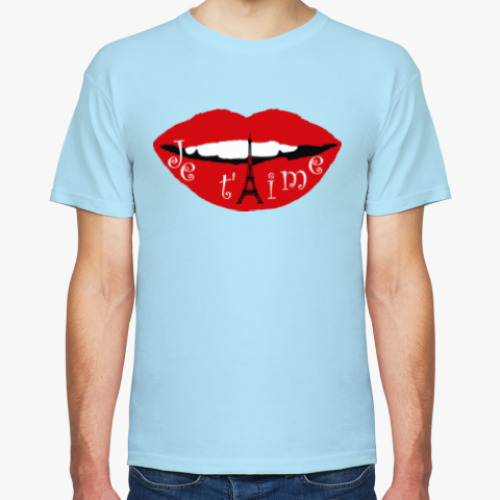 Футболка с принтом Я люблю тебя по-французски