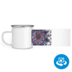 Кружка металлическая белая (круговая запечатка)