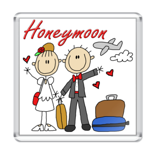 Магнит с принтом   JM