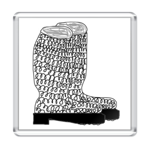 Магнит  'Вязаные кирзачи'