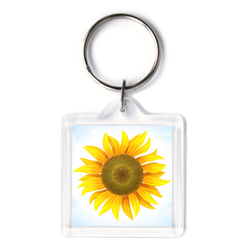 Брелок с принтом   Подсолнух