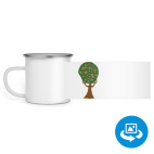 Кружка металлическая белая (круговая запечатка)