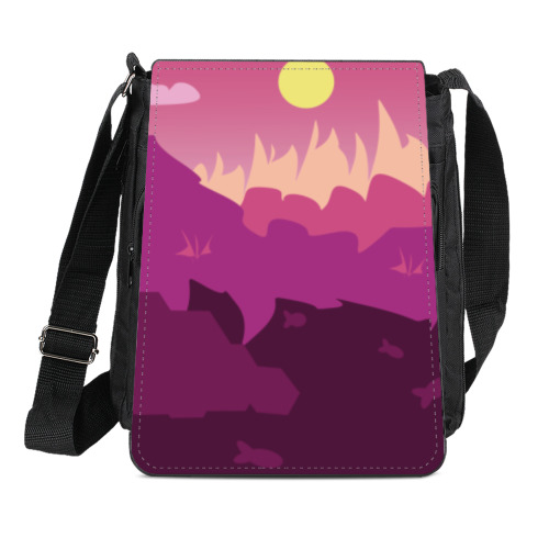 Сумка-планшет с принтом Горный пейзаж