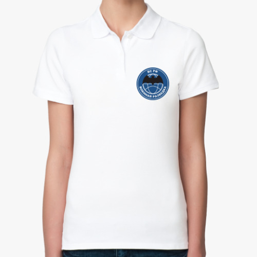 Женская рубашка поло (печать) с принтом Военная разведка