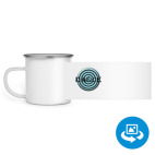 Кружка металлическая белая (круговая запечатка)