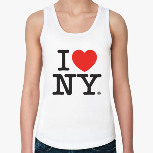 Женская майка с принтом  I Love NY
