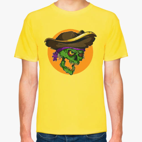 Футболка с принтом Череп-пират