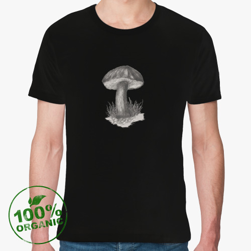Футболка из органик-хлопка с принтом Гриб