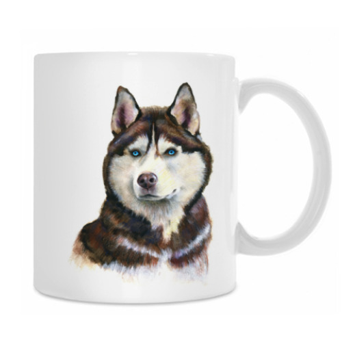 Кружка с принтом Хаски