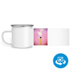 Кружка металлическая белая (круговая запечатка)