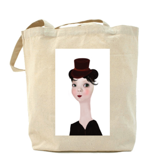 Сумка шоппер с принтом 'Шляпа'