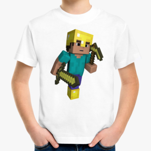 Детская футболка Minecraft мир: Нуб