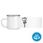 Кружка металлическая белая (круговая запечатка)