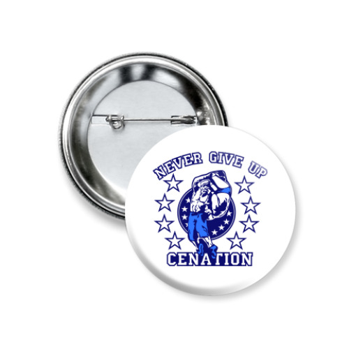 Значок 37мм с принтом WWE John cena Never give up