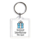 Брелок 3.9 x 3.9 см  С днем рождения меня