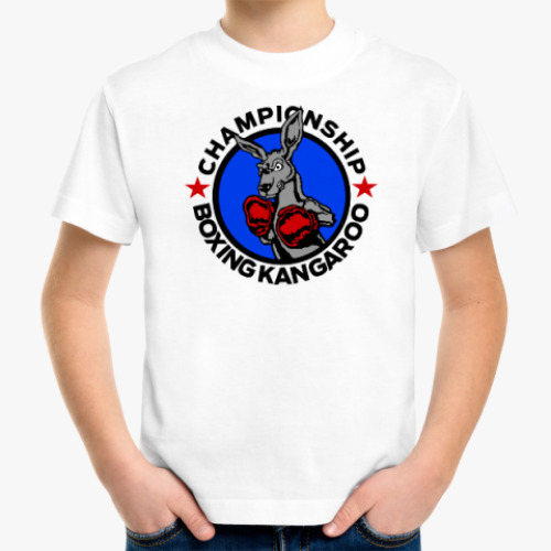 Детская футболка с принтом Boxing gym championship