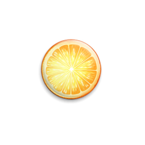 Значок 25мм с принтом Апельсинка