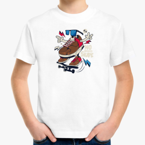 Детская футболка Кроссовок Скейтер