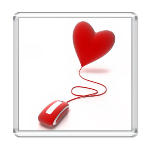 Магнит с принтом  Heart Mouse