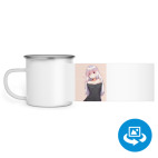 Кружка металлическая белая (круговая запечатка)