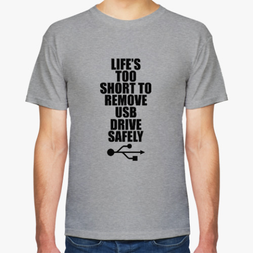 Футболка с принтом Жизнь коротка