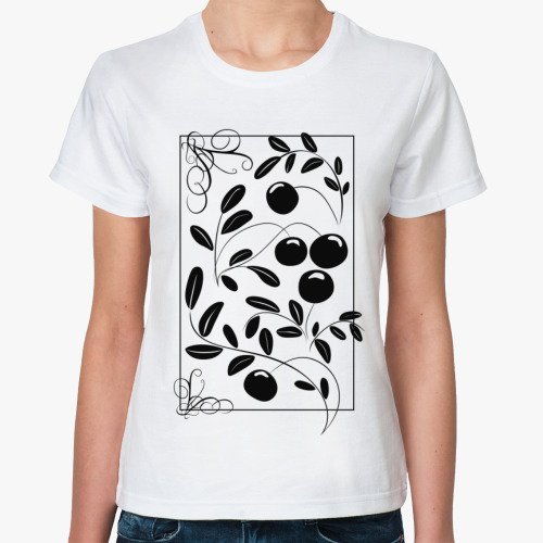 Классическая футболка Клюква: композиция