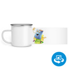 Кружка металлическая белая (круговая запечатка)