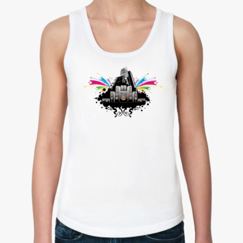 Женская майка с принтом  Music