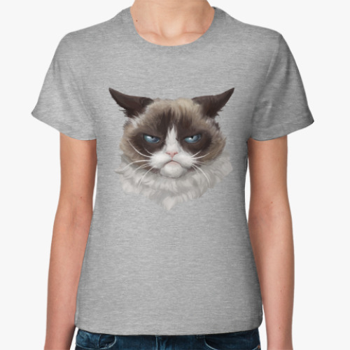 Женская футболка Grumpy Cat / Сердитый Кот